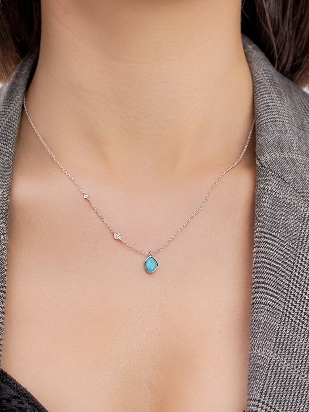Stunning Unqie Ania Haie Turquoise Sterling Silver Necklace